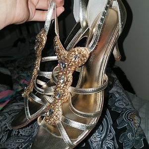 Antonio Melani Jewel/ Beaded Short Heels